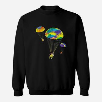 Colorful Parachute Skydiving Skydive Parachuting Gift Sweatshirt - Seseable
