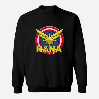 Cool Captain Nana For Your Superhero Grandma Or Mom Sweat Shirt - Seseable
