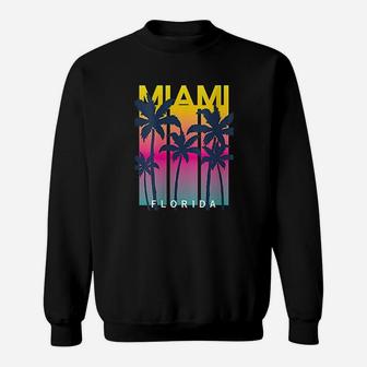 Cool Miami Florida Graphic Design I Love Miami Sweat Shirt - Seseable