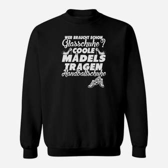 Coole Mädels Tragen Handballschuhe Sweatshirt - Seseable