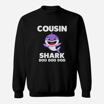 Cousin Shark Doo Doo For Matching Family Sweat Shirt - Seseable