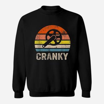 Cranky Vintage Sun Funny Bicycle Lovers Cycling Cranky Sweat Shirt - Seseable