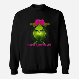 Crazy Grinch Lady Sweat Shirt - Seseable