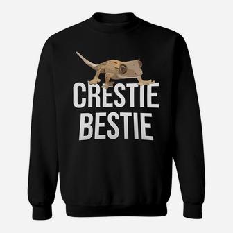 Crestie Bestie Crested Gecko Reptile Lizard Pet Lover Sweat Shirt - Seseable