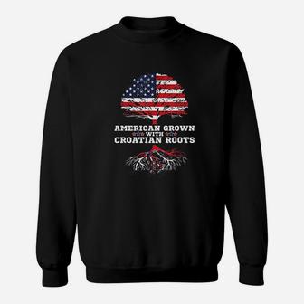Croatia Roots Gift American Grown Croatian Roots Hrvatska Sweatshirt - Seseable
