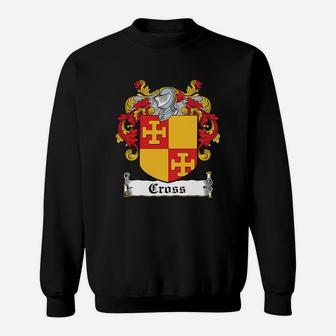 Cross Coat Of Arms Irish Family Crests Sweat Shirt - Seseable