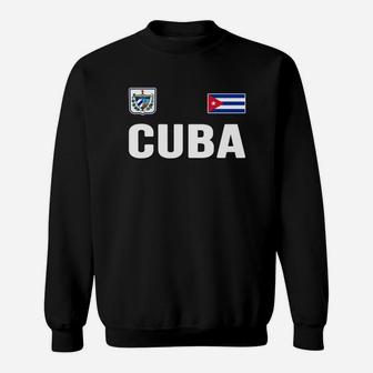 Cuba T-shirt Cuban Flag Tee Retro Soccer Jersey Style Sweatshirt - Seseable