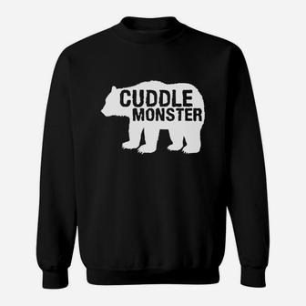 Cuddle Monster Bear Silhouette Fun Sweat Shirt - Seseable