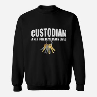 Custodian Keys Love Appreciate Janitor Appreciation Gift Sweatshirt - Seseable
