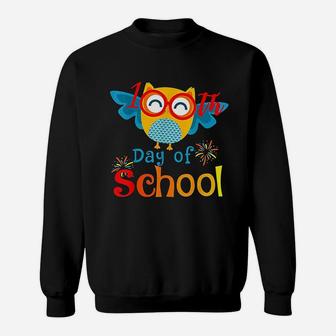 Cute 100th Day Of School Owl Lover 100 Days Teacher Sweat Shirt - Seseable