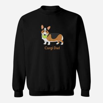 Cute Black Tan Pembroke Welsh Corgi Dad Dog Lover Sweat Shirt - Seseable