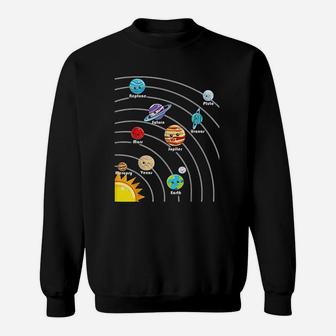 Cute Colorful Planet Solar System Gift For Kids Sweat Shirt - Seseable