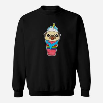 Cute Dog Smoothie Funny Puppy Drink Sweat Shirt - Seseable