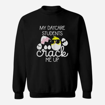 Cute Funny Easter Gift For Daycare Teacher Provider Worker Sweat Shirt - Seseable
