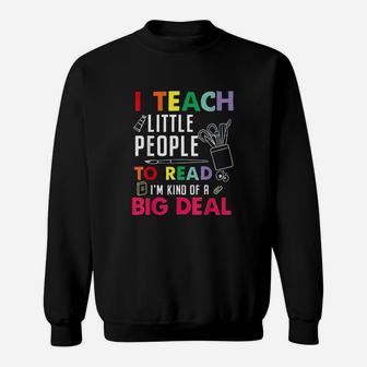 Cute Funny Reading Teacher Sweat Shirt - Seseable