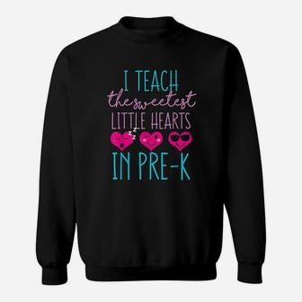 Cute Funny Saying Gift For Sweet Valentines Day Prek Teacher Sweat Shirt - Seseable