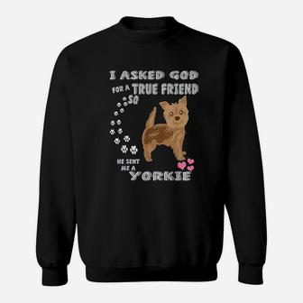 Cute Yorkie Gift For Yorkshire Terrier Dog Owner Yorkie Mom Sweat Shirt - Seseable