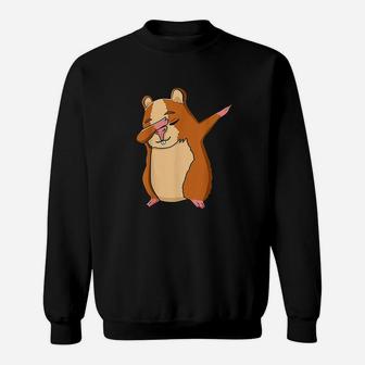 Dabbing Hamster Clothes Outfit Dab Dance Gift Hamster Sweatshirt - Seseable