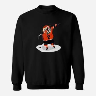Dabbing Ice Hockey Pug Funny Sports Lover Graphic Sweat Shirt - Seseable
