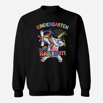 Dabbing Kindergarten Unicorn Graduation Class 2021 Sweat Shirt - Seseable
