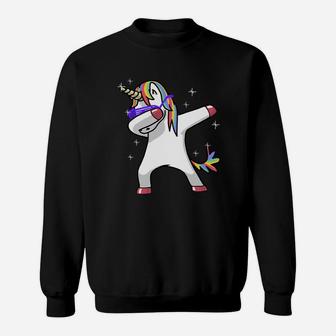 Dabbing Unicorn Shirt Dab Hip Hop Funny Magic Sweatshirt - Seseable