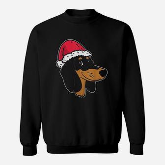 Dachshund Weiner Dog Santa Christmas Sweat Shirt - Seseable