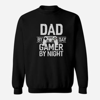 Dad By Day Soon To Be Dad Husband Gift Gamer Sweatshirt - Seseable