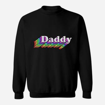 Daddy Gay Daddy Bear Retro Lgbt Rainbow Lgbtq Pride Sweat Shirt - Seseable