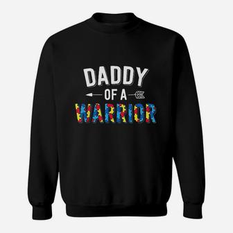 Daddy Of A Warrior Family Dad World Awareness Day Sweat Shirt - Seseable