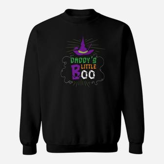 Daddys Little Boo Son Daughter Halloween Costume Sweat Shirt - Seseable