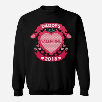 Daddys Little Valentine Cute Valentines Day For Kids Sweat Shirt - Seseable