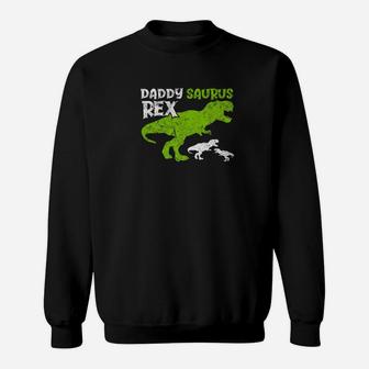 Daddysaurus Rex Daddy Dinosaur T Rex Dad Distressed Shirt Sweat Shirt - Seseable