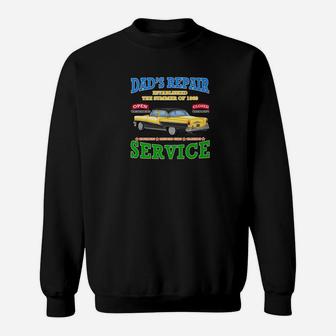 Dads Repair Funny Fathers Day Slim Novelty Gift Sweat Shirt - Seseable
