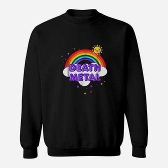 Death Metal Rainbow Funny Heavy Metal Cool Sweat Shirt - Seseable