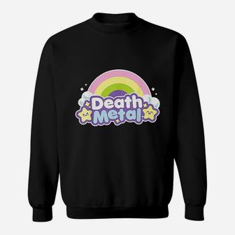 Death Metal Rainbow Halloween Unicorn Rock Concert Sweat Shirt - Seseable