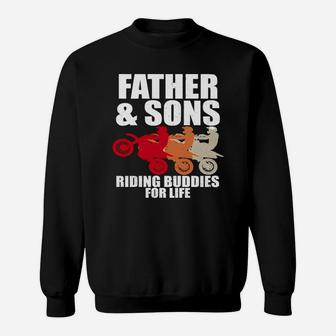 Dirt Bike Dad Shirt Father And Sons Motocross Shirt Black Youth Sweat Shirt - Seseable