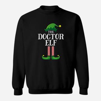 Doctor Elf Matching Family Group Christmas Party Pajama Sweat Shirt - Seseable