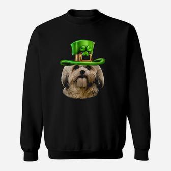 Dog Lover Gifts Cool St Patricks Day Shih Tzu Sweat Shirt - Seseable