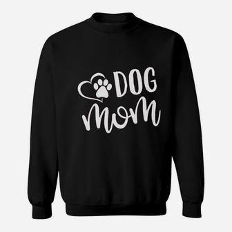 Dog Mom Dog Lover Letter Sweat Shirt - Seseable