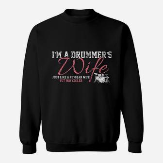 Drums Drummers Wife Vintage Gift Drum Lover Sweat Shirt - Seseable