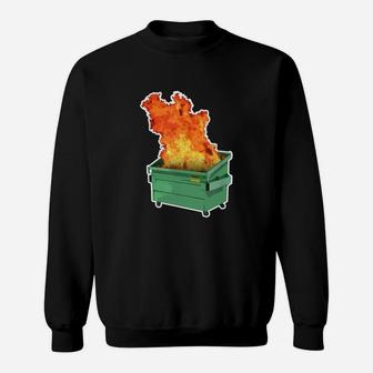 Dumpster Fire Sweat Shirt - Seseable