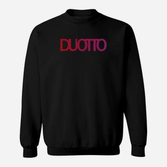 DUOTTO Logo Markenshirt in Schwarz, Stylisches Designershirt Sweatshirt - Seseable