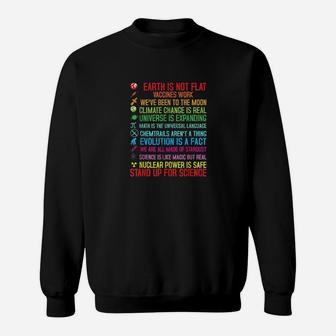 Earth Is Not Flat Vaccines Work Climate Change Science Sweat Shirt - Seseable