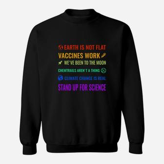 Earth Is Not Flat Vaccines Work Sweatshirt - Seseable