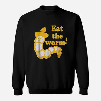 Eat The Worm Rockstar Tequila Distressed Graphic Sweat Shirt - Seseable
