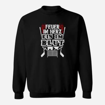 Eishockey Feuer Und Eis Geschenk Sweatshirt - Seseable