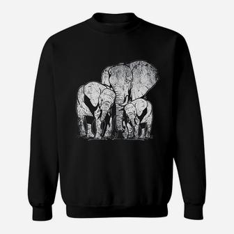 Elephant Family Elephant Sweat Shirt - Seseable