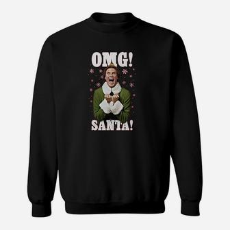 Elf Buddy Omg Santa Christmas Sweat Shirt - Seseable