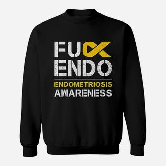 Endo Endometriosis Awareness Month Endo Support Ribbon Sweatshirt - Seseable