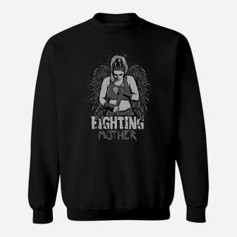 Engel-Kriegerin Sweatshirt Fighting Mother – Symbol für Stärke - Seseable